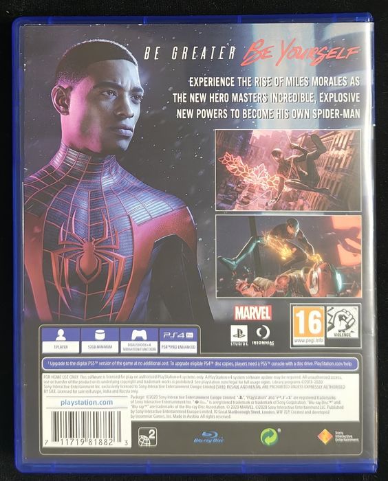 Spiderman Miles Morales PL Dubbing po polsku Gra na PS4 +Bezpł Update PS5 Angielska Okładka BDB Stan