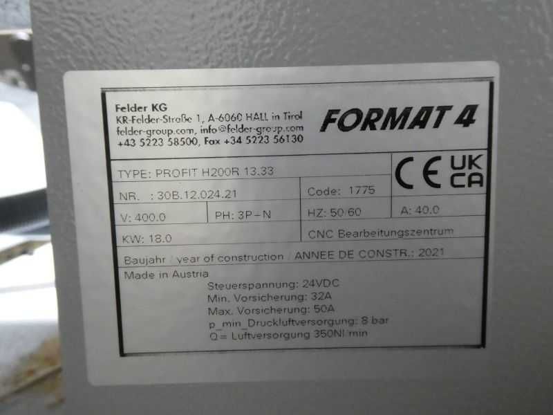 CNC Felder Format 4 H200 4 osie