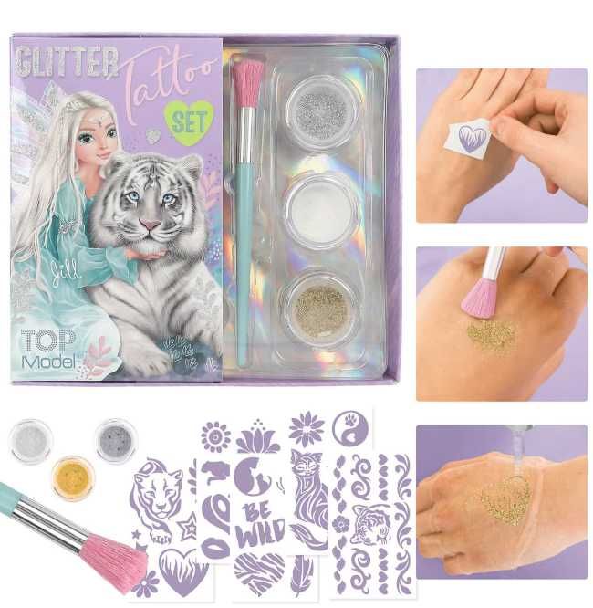 Criança Glitter tattoo set, top model