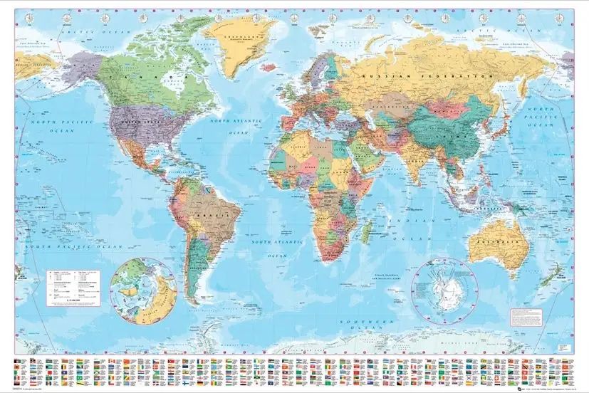 Mapa świata na ścianę