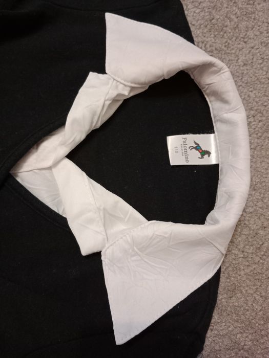 Koszula biała z bawełnianą bluzą na wierzchu