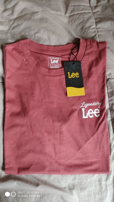 Lee cynamonowy damski t-shirt rozm L