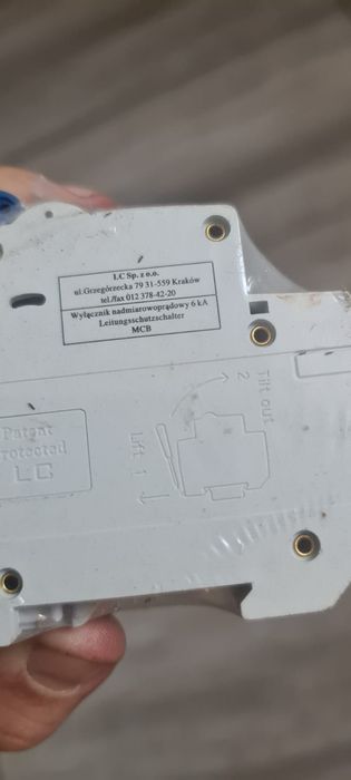 Wyłącznik nadmiarowoprodowy 6ka