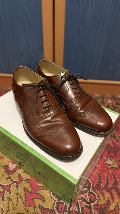 Чоловічі туфлі шкіряні Clarks 45 46 коричневі