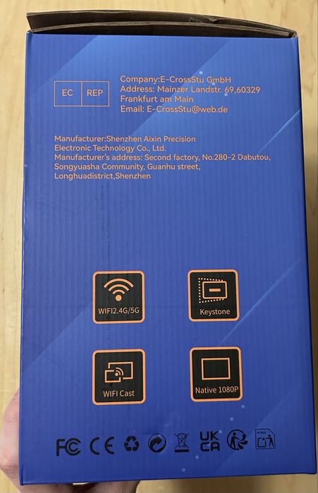 Preço original 390€ - Vendo projetor estadp novo 1080 Xiwbsy - estado novo (motivo: saída do país)