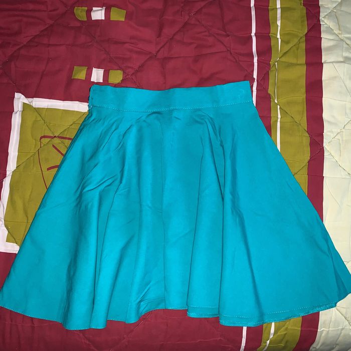 Юбка солнцеклеш бирюзовая