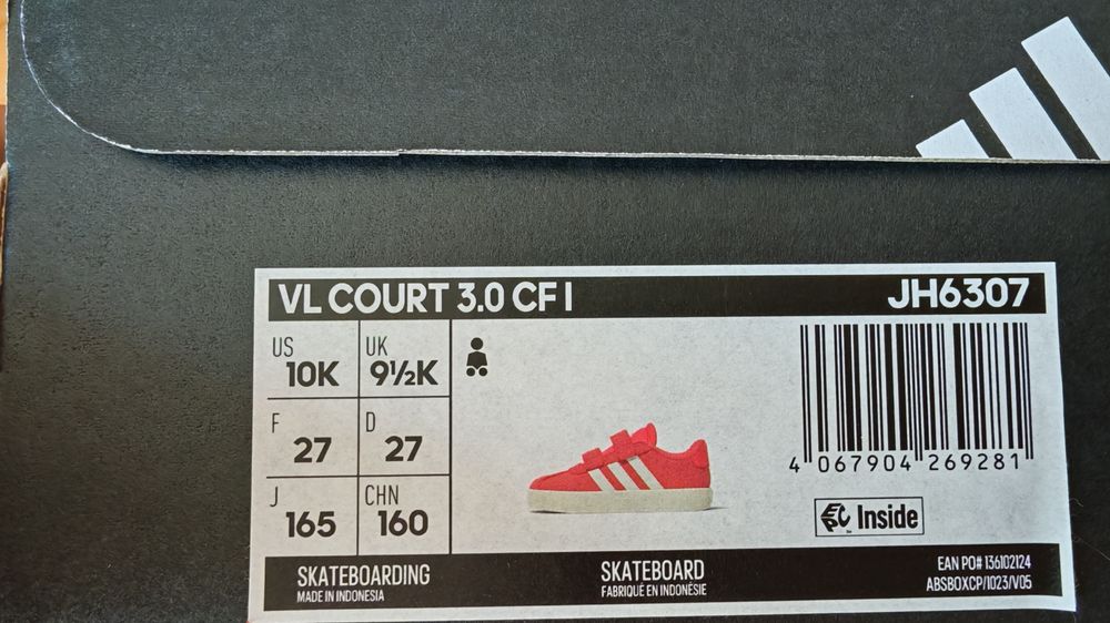 Buty adidas vl court 3.0 r. 27