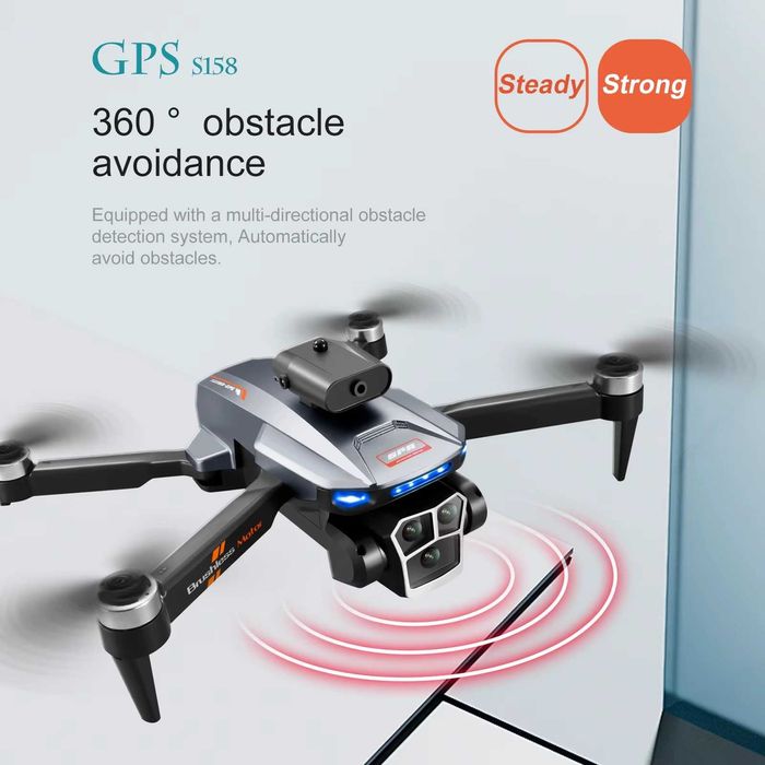 Dron S158 MAX GPS pilot z ekranem , unikanie przeszkód.
