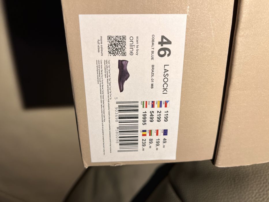 Nowe eleganckie męskie buty Lasocki r. 46