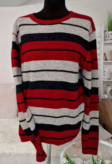 Wełniany sweterek,paski "Slam".
