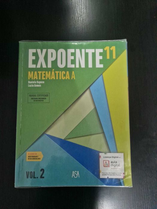 Mathematics A Textbooks for 11th Grade - Expoente - Laminated