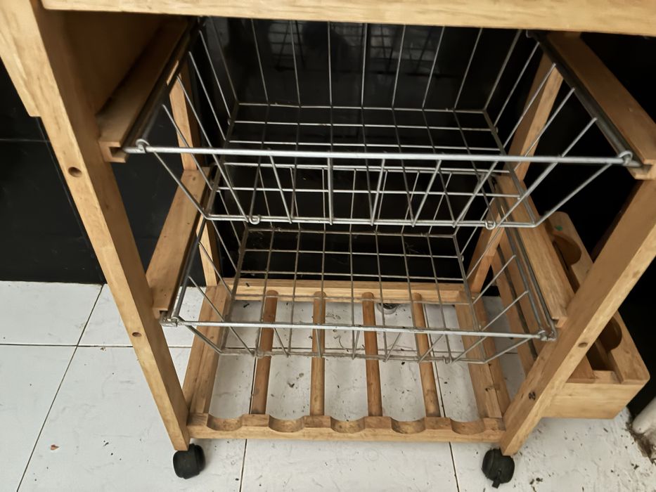 Carrinho Cozinha Madeira