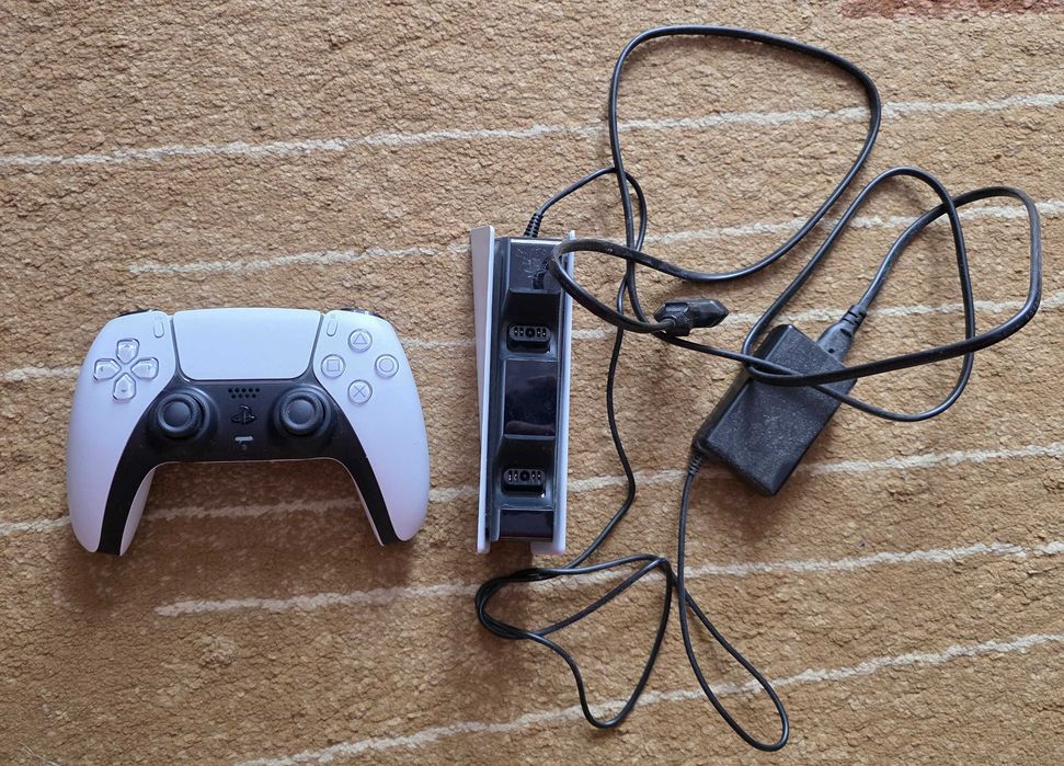 Kontroler SONY DualSense Biały + Sony PlayStation 5 stacja ładowania DualSense