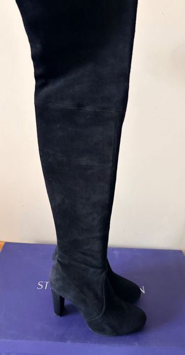 Kozaki za kolano Stuart Weitzman Highland  Boots Black