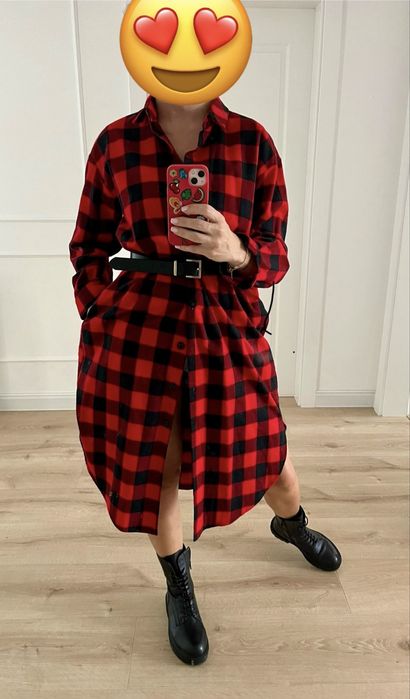 Plaszcz nowy fkanelowy koszula Forseti