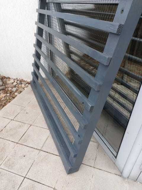 Balkon Francuski 120 szer x 110 wys sucha sosna kolor RAL 7014