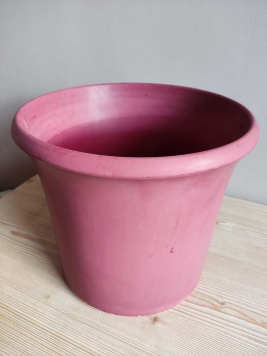 Donica doniczka ceramiczna odcień bordowy fi 29 cm