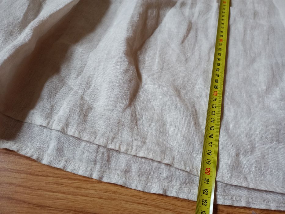 Lniana sukienka midi na lato Oversize