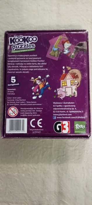 Gra, łamigłówka, puzzle Kookoo 8+.