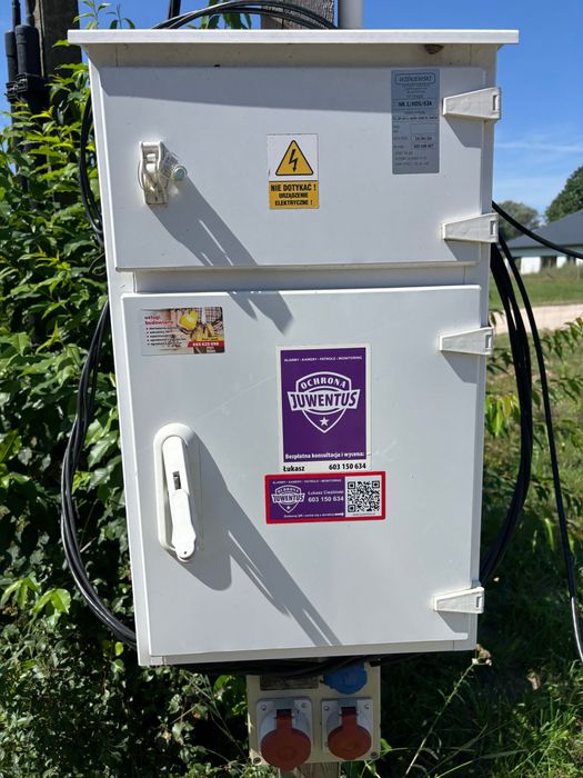 Rozdzielnica budowlana 63A 400V – sprawna, kompletna, kluczyki