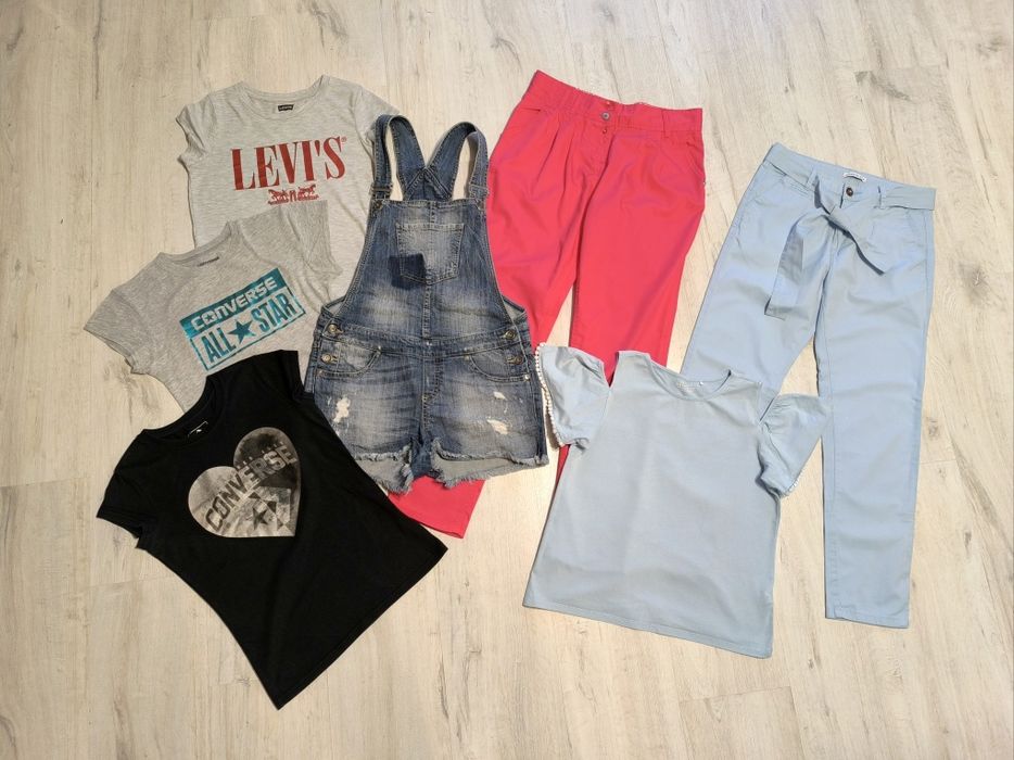 Zestaw duży spodnie t-shirt ogrodniczki Levi's Converse Reserved 152 c