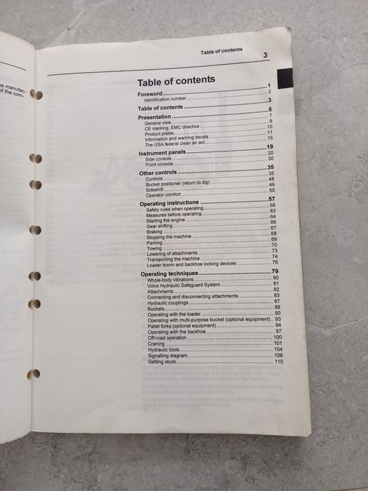 Instrukcja obsługi koparko ładowarki VOLVO BL71