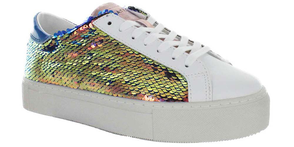 D.A.T.E. Sneakersy damskie - Vertigo Paillettes Coral - r 38 - Cekiny