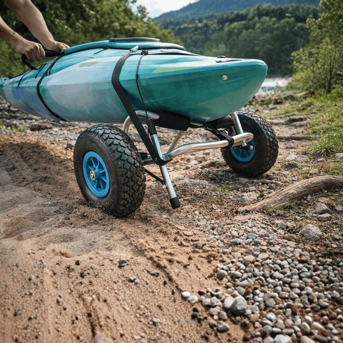Wózek Transportowy do Kajaka Lodki Pontonu Aluminiowy 70kg Koła