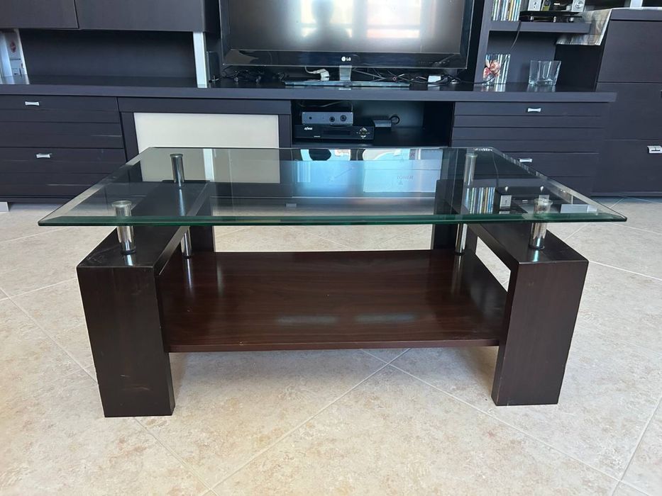 Mesa de centro de vidro