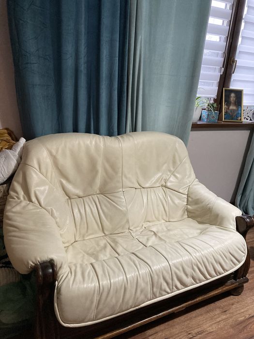 Dwie skorzane sofy 3 + 2