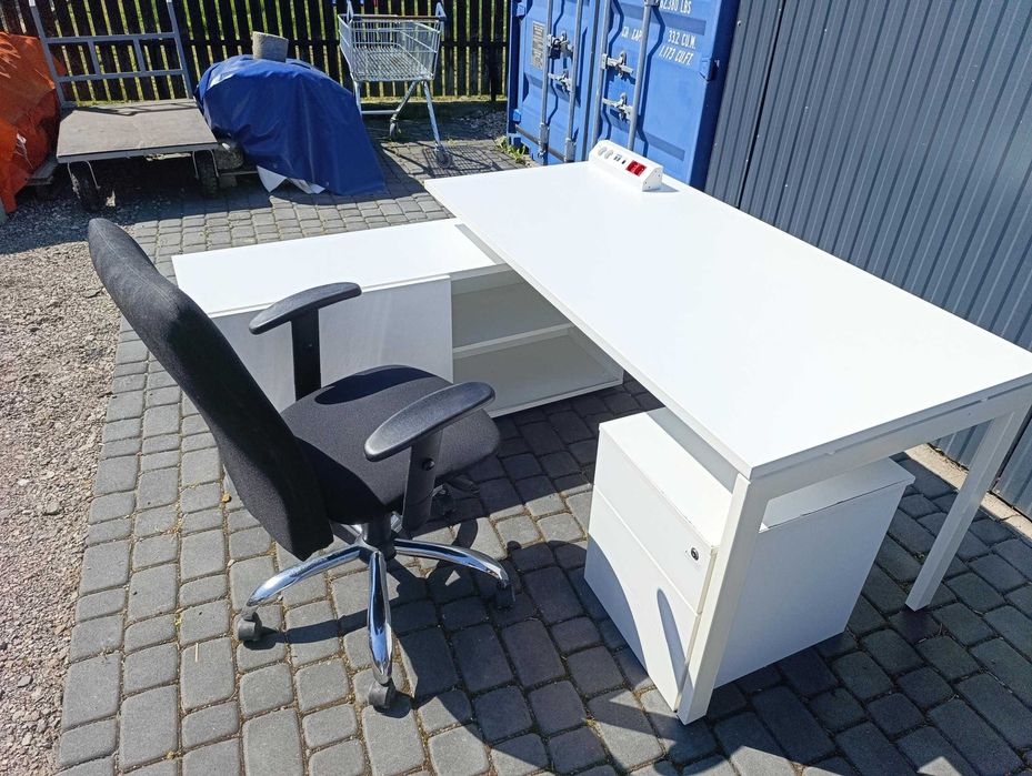 biurko stół biurowy biuro 160 80 białe