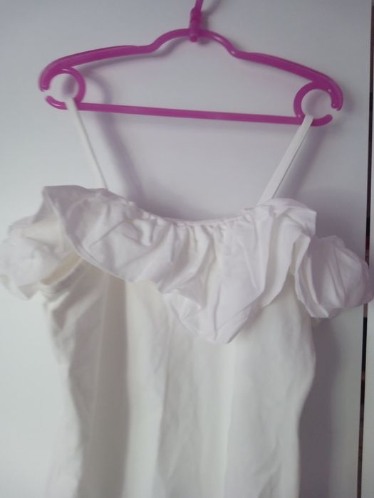 Zestaw spodnie białe i body Zara r. 164