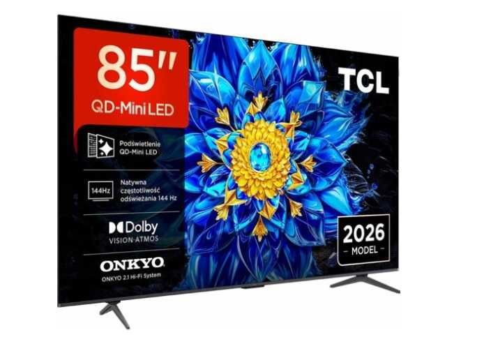 Telewizor TCL 85P8L 85" QD-Mini LED 4K 144 Hz VRR Google TV Dolby Atmos Dolby Vision HDMI 2.1