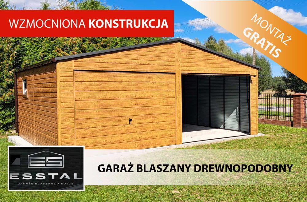 GARAŻ BLASZANY- Złoty Dąb |Wiaty | Garaże | Wiaty | Kojce | - ESSTAL*