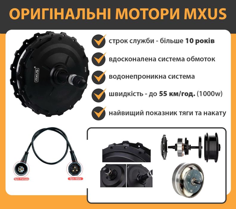 Електронабір 1000w 48v 30a, электронабор для велосипеда,набір для вело