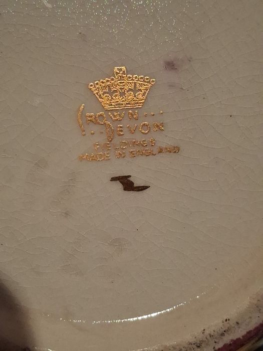 Pote decorativo inglês crown devon motivo oriental