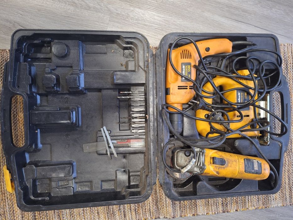 Einhell - rebarbadeira, serra elétrica e berbequim