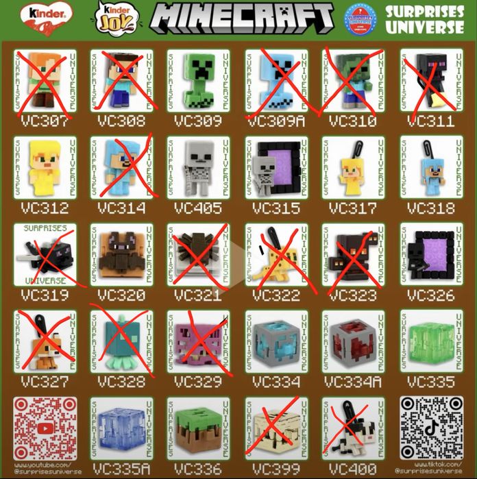 Игрушки майнкрафт киндер джой