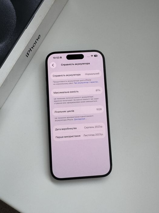 iPhone 15 pro 128 фіз сім