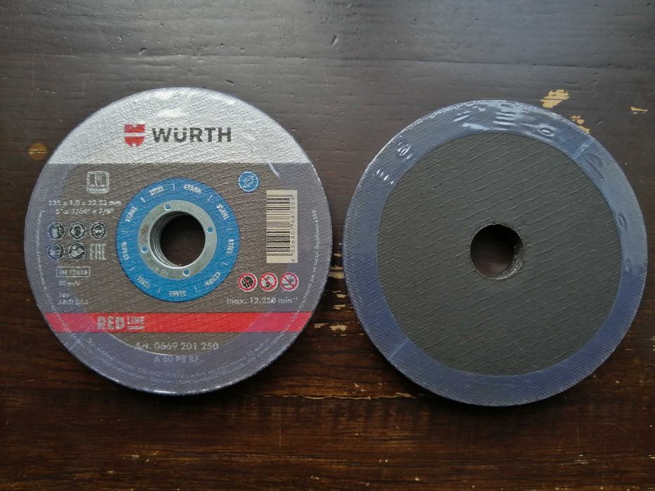 Відрізний круг Würth по металу 20шт 2упак. RED Line 125x1.0x22.23