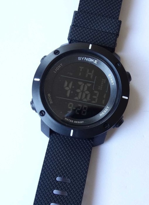 Zegarek cyfrowy Synoke sportowy elektroniczny datownik stoper WR50