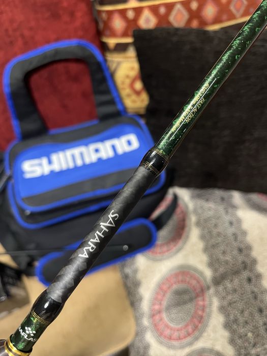 Cana shimano sahara + carreto shimano nasci + amostra + mala