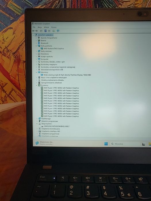 Lenovo ThinkPad X13 Ryzen 5Pro 4650U/ 6 rdzeni 12 wątków/16 GB RAM/FHD/ 90% batterii