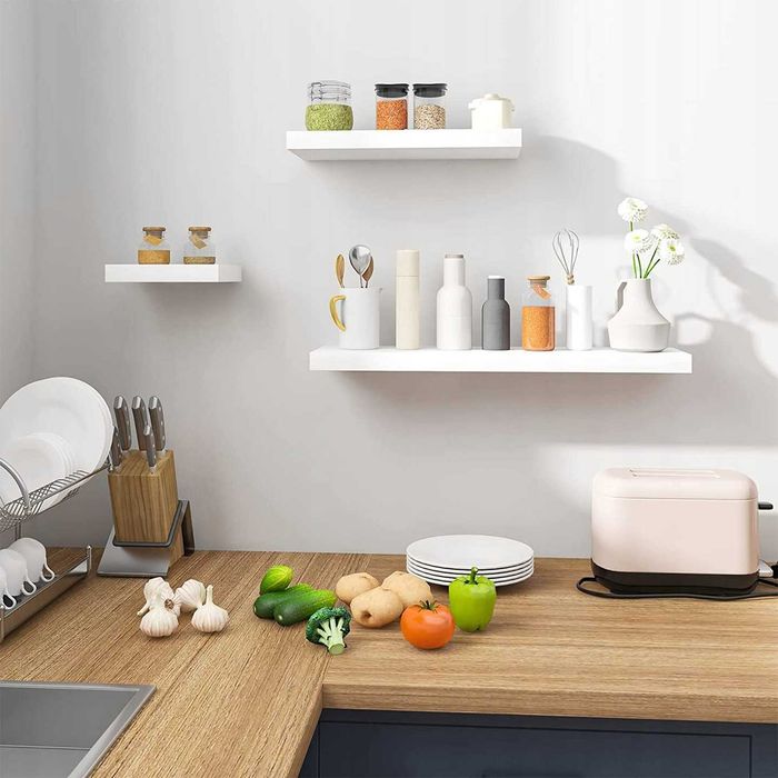 Półka Wisząca Pływająca z płyta MDF Woltu 80 x 22,9 cm biały NrP320