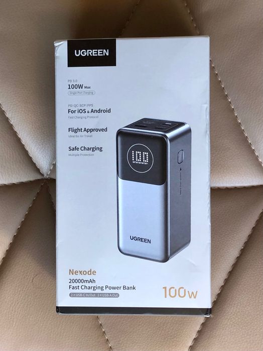 Павербанк UGREEN 20000 mAh 100W PB725 Для ноутбука, телефона, планшета