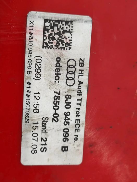 Farolins Tras Traseiros Esquerdo Direito Originais Audi TT MK2 8J 8J3