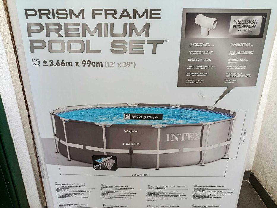 Piscina Intex Prism Frame Premium 3,66m Completa + Cobertura + Extras