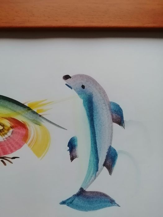 Frame/Picture Frame with Painting Named "Tiago"64739696578049124