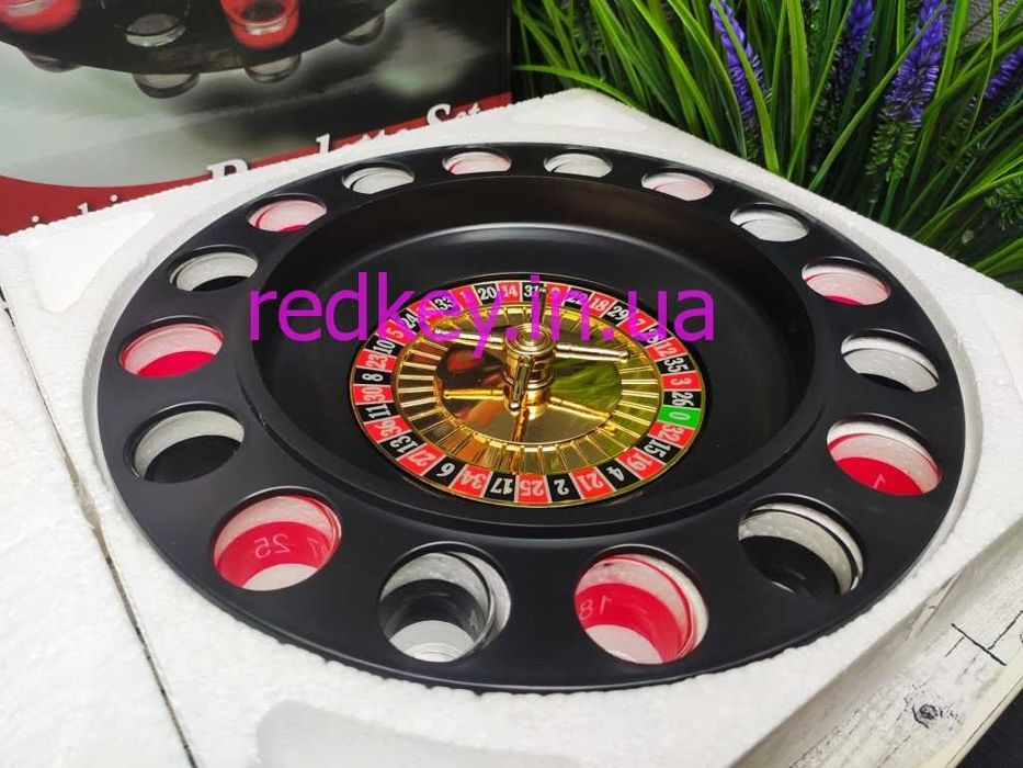 Подарок Настольная игра Алко Рулетка KENVO(пьяная рулетка) 16 рюмок