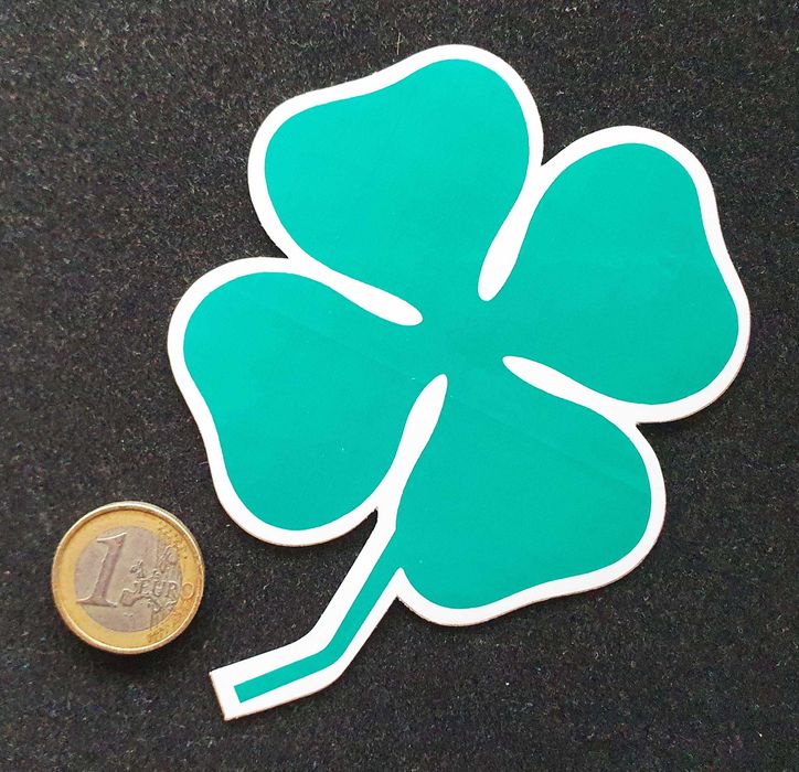 Antigo Autocolante ~ "TREVO da SORTE" ~ Para Carros clássicos ~ Vintage Original Anos 80